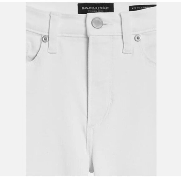 Banana Republic Mid-Rise SCULPT Skinny Size 16/33 SHORT White Jeans RETAIL $100 - Picture 4 of 5